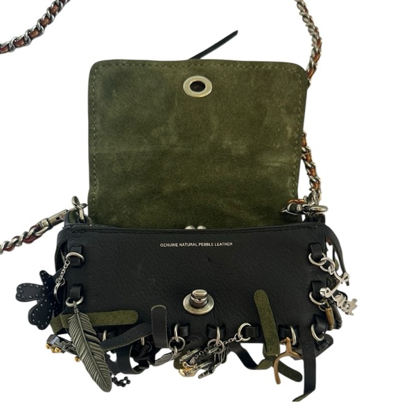 Coach Elvis Charm Bag Black & Silver - Picture 11 of 16